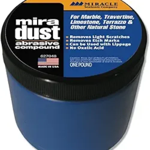 Miracle Sealants Mira Dust Abrasive Compound for Marble, Travertine, Limestone, Terrazzo & other Natural Stone, 1 lb