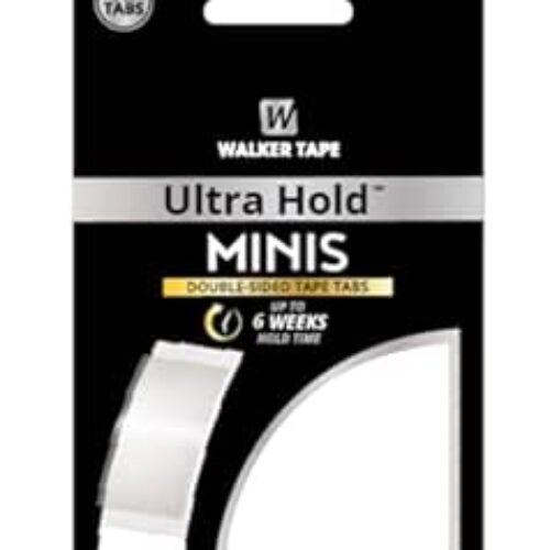 Generic Walker’s Ultra Hold Mini Tab – Compact 72PC Pack | Skin-Friendly, 6-Week Secure Hold | Durable, Stretchy, Semi-Dull Shine | Ideal for Hair Systems & Extensions, Medium, Black