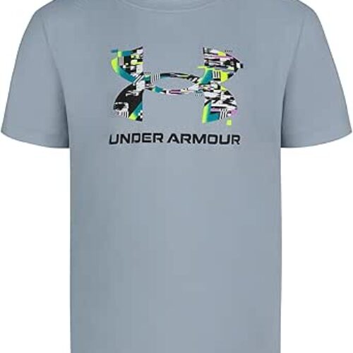 Under Armour UA Logo Glitch SS, Harbor Blue Glitch, 4