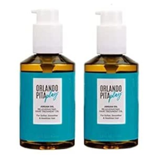 ORLANDO PITA Argan Oil Glossing Serum, Moisturizing, Softening, & Shine-Enhancing for Smoother, More Manageable, & Overall Healthier Hair, Rejuvenating Leave-In Treatment, 2 Pack (5.2 Fl Oz Each)