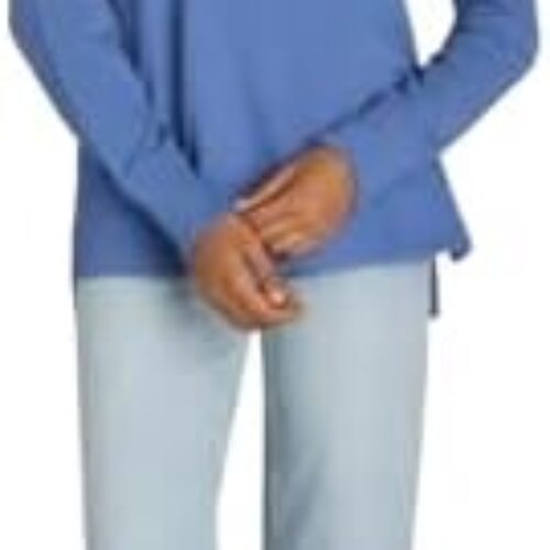 Time and Tru Women’s Pullover Crewneck Sweatshirt (US, Alpha, Small, Regular, Regular, Blue)