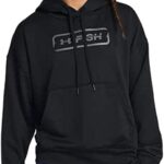 Under Armour Women's Shoreline Terry Hoodie, (001) Black/Castlerock/Castlerock, Small