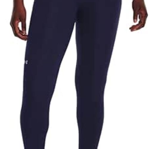 Under Armour Women’s Movement Ankle Leggings, (410) Midnight Navy / / Metallic Silver, Small
