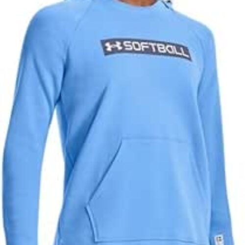 Under Armour Women’s Softball Hoodie 22, (475) Carolina Blue/Aurora Purple/White, Large