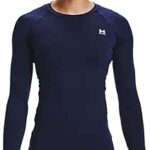 Under Armour Womens Authentics Long Sleeves Crew Neck T-Shirt, Midnight Navy (410)/White, XX-Large
