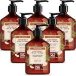 Soapbox Coconut Milk & Shea Moisturizing Hand Soap for Bathroom & Kitchen with Pump Dispenser, (6 Pack, 8oz Each)