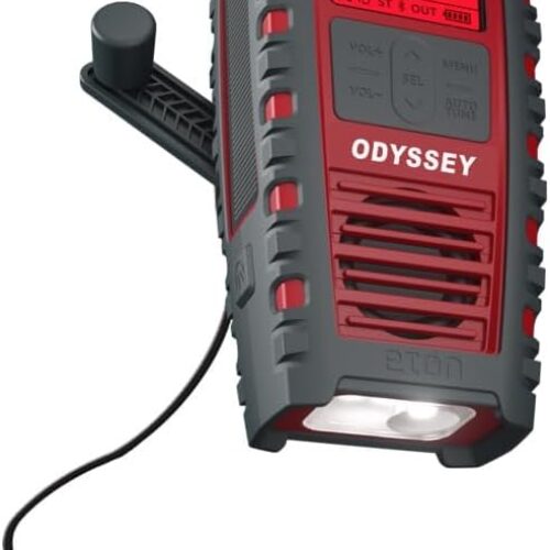 Eton Odyssey Hand Crank NOAA Weather Radio, All Band Emergency Radio, AM/FM Shortwave Storm Radio, Bluetooth, Phone Charger, RDS, Solar, Multi-Function Flashlight, Camping, Hiking