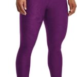 Under Armour - Womens Meridian Jacquard Ankle Leg Leggings, Color Rivalry/Metallic Silver (514), Size: Small