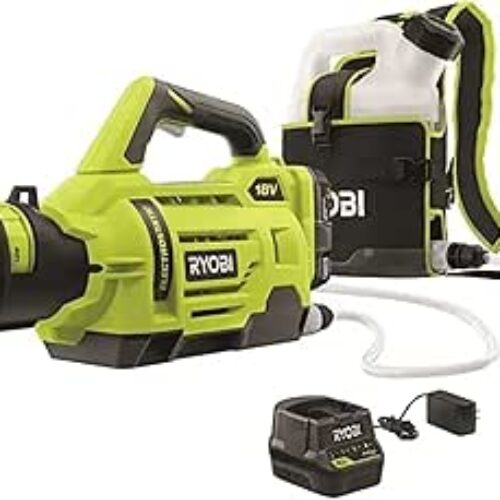 RYOBI ONE+ 18-Volt Lithium-Ion Cordless Electrostatic Sprayer with 2 2.0 Ah Battery and Charger Included
