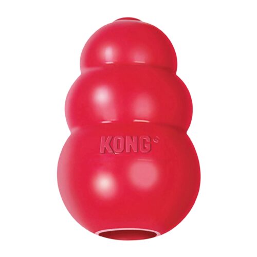 KONG Classic Stuffable Dog Toy – Fetch & Chew Toy for Dogs – Treat-Filling Capabilities & Erratic Bounce for Extended Play Time – Durable Natural Rubber Material – for Large Dogs