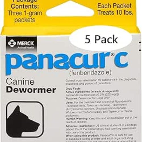 Panacur C Canine Dewormer Dogs 1 (3 Packets) Gram Each Packet Treats 10 lbs (Fivе Расk, Yellow)