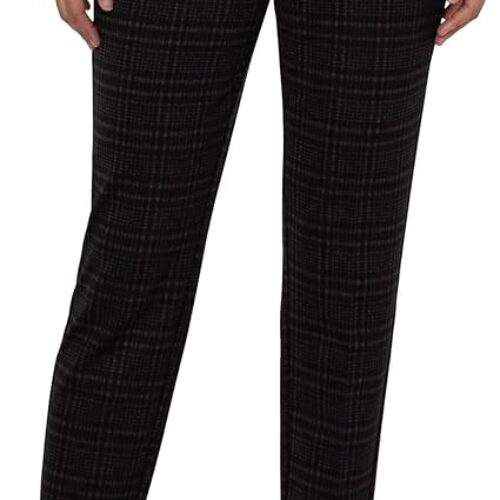 Liverpool Kelsey Trousers 29″ Black Mocha Tartan Plaid 14 29″