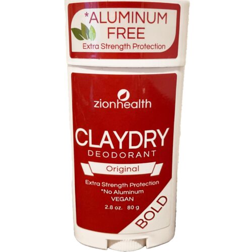 Zion Health Zionhealth Clay Deodorant Original Extra Strength Protection, Bold, 2.8 Oz