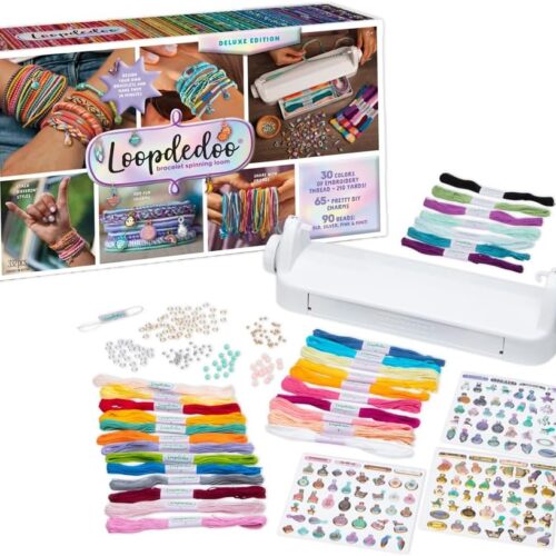 Loopdedoo Deluxe DIY Friendship Bracelet Maker Kit – Make Bracelets in Minutes for Birthdays and Friendship Gifts – Award Winning Crafts Kit for Kids Aged 8+