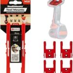StealthMounts Tool Holder Compatible with Milwaukee M18 (4 Pack) - Red | StealthMounts Locking Tool Mounts | Made in The UK