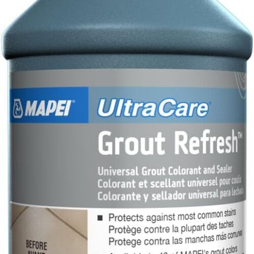 MAPEI UltraCare Grout Refresh, Universal Grout Colorant & Sealer, 8 oz Bottle – Easy Grout Restoration & Protection, 5015 Bone
