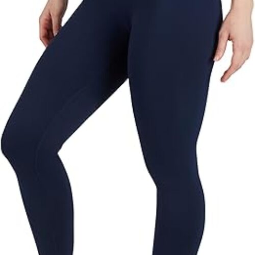 90 Degree By Reflex High Waist Legging 7/8 Tummy Control Yoga Workout Pants – Dark Navy – Medium