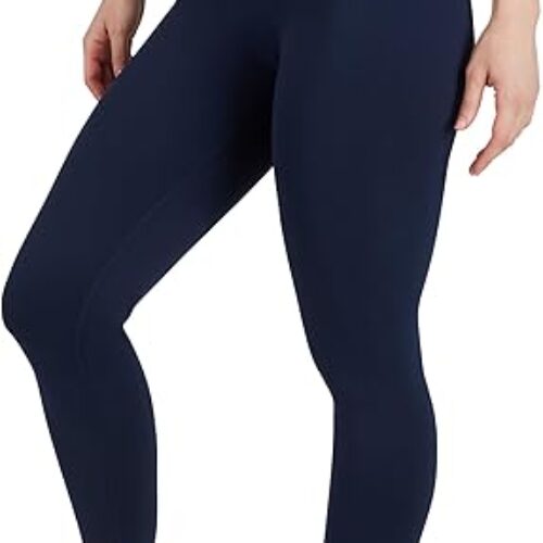 90 Degree By Reflex High Waist Legging 7/8 Tummy Control Yoga Workout Pants – Dark Navy – Large