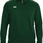 Under Armour Mens Command Quarter Zip - Quick-Dry and Heat-Trapping 4XL Forest Green-White