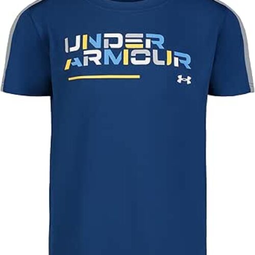 Under Armour UA Retro Wordmark SS, Retro Graphite Blue, 6