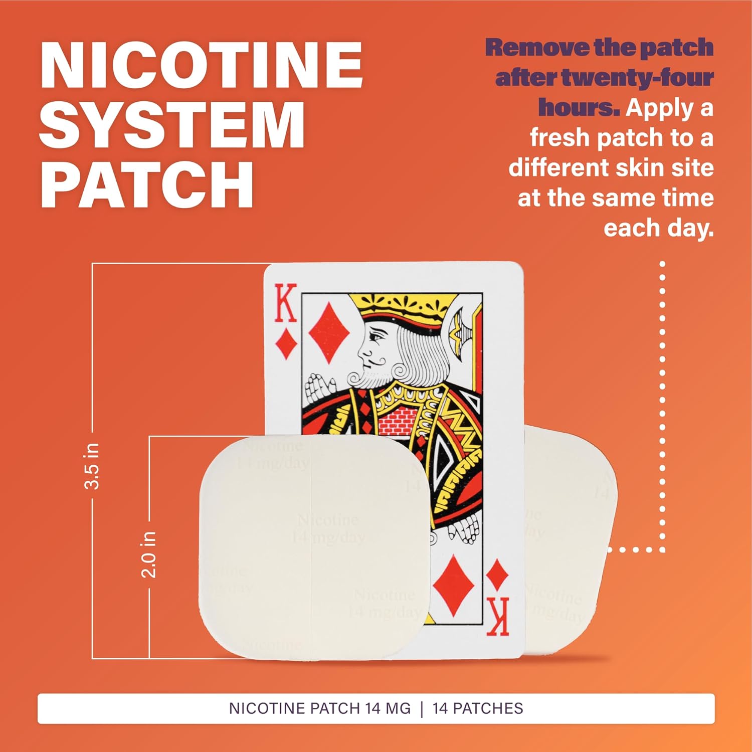 Rugby Clear Nicotine Patches - 14mg Transdermal System Patch - Smoking or Vaping Quitting Aid - Step 2 - 14 Count (1-Pack) - Image 6