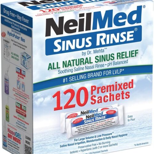 NeilMed Sinus Rinse All Natural Relief Premixed Refill Packets 100 Count (Pack of 1)