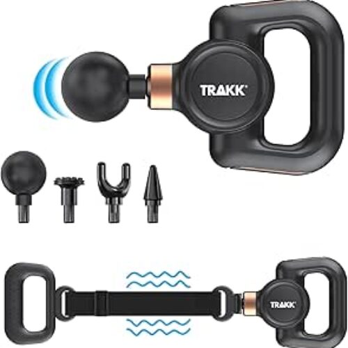 TRAKK Massage Gun with Belt 2 in 1 Lateral Percussion Device