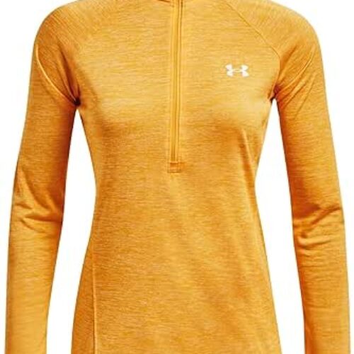 Under Armour Tech 1/2 Zip Twist Top Rise/Metallic Silver SM (US 4-6)