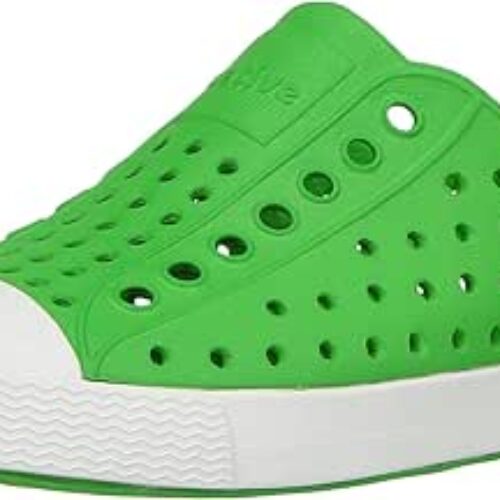 Native Shoes, Jefferson Child, Kids Lightweight Sneaker, Grasshopper Green/Shell White, 5 M US Toddler