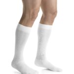 JOBST Activewear 20-30 mmHg Knee High Compression Socks, Small, Cool White