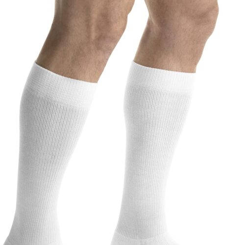 JOBST Activewear 20-30 mmHg Knee High Compression Socks, Small, Cool White
