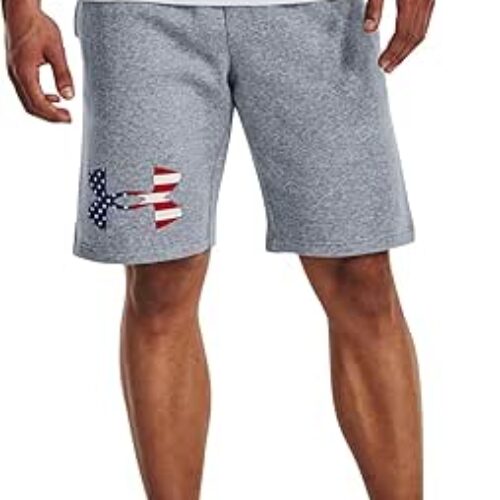 Under Armour Freedom Rival Big Flag Logo Shorts Steel/White 2XL