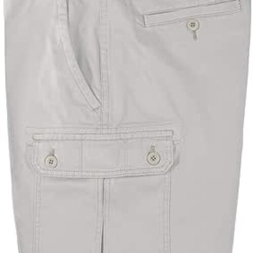 St. John’s Bay Men’s Power Stretch Cargo Shorts (Classic Stone) (36)