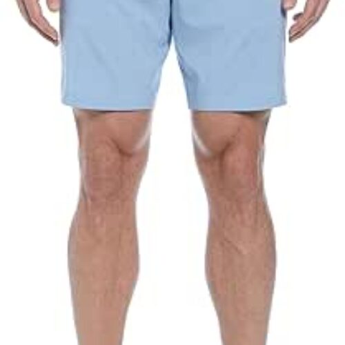 PGA TOUR Men’s 8” Heather Performance Stretch Golf Shorts with Active Waistband, Moisture-Wicking, Sun Protection, Della Robbia HTR