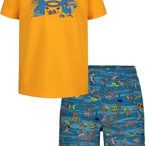 Under Armour Shark Swim Set, NOVA Orange Shark, 5