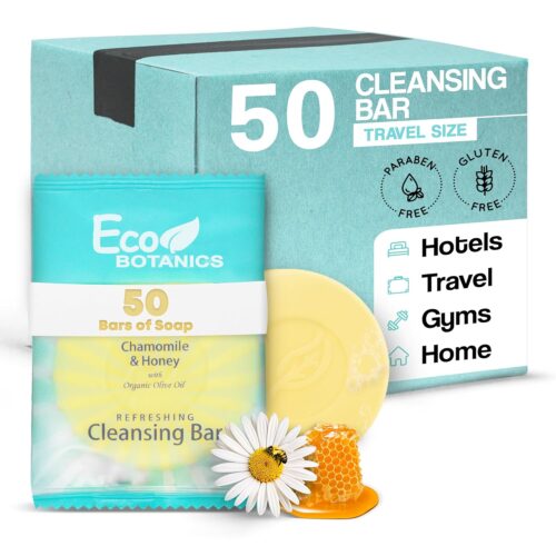 Eco Botanics Travel-Size Hotel Cleansing Bar Soap.5 oz (Case of 50)