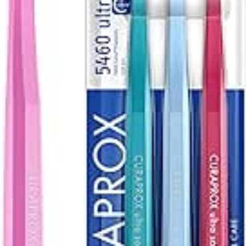 Curaprox CS 5460 Ultra-Soft Toothbrush – for Sensitive Teeth & Gums | Gentle Plaque Removal | 3-Pack |Random Colour
