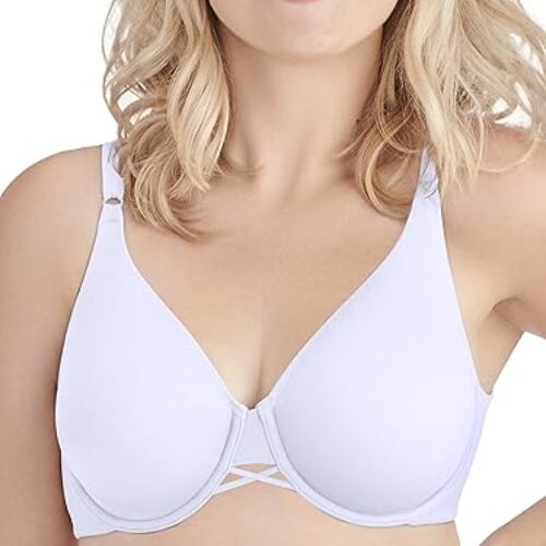 Brilliance by Vanity Fair Women’s Full Figure 2-Ply Back Smoothing Underwire Bra 76571, Star White, 38D