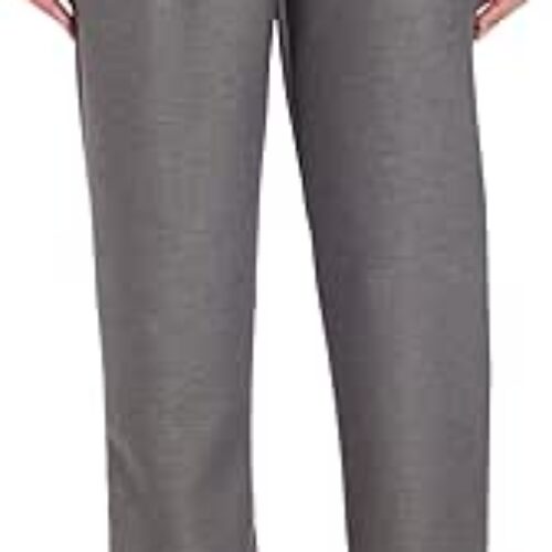 Alfred Dunner Women’s Pull-On Style All Around Elastic Waist Polyester Cropped Missy Pants, Grey, 8