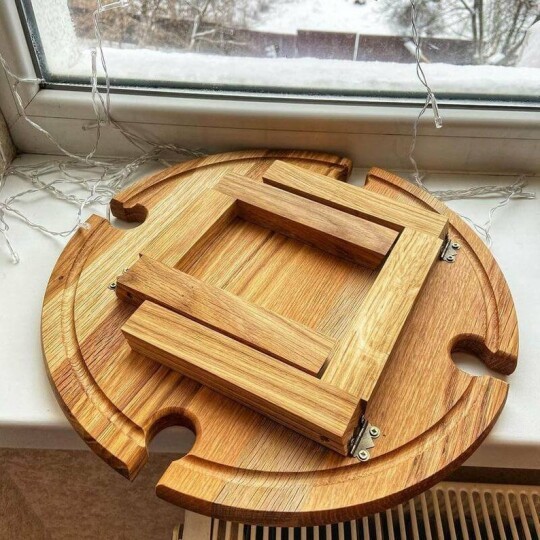 Portable Fruit Snack Wine Glass Table Foldable Small Table - Image 2